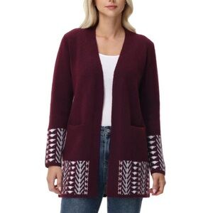 Frye Burgundy Cardigan Sweater